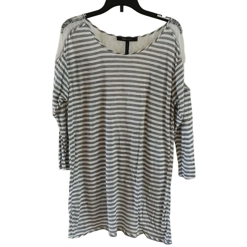 EUC BCBG MaxAzria Lace Back Top